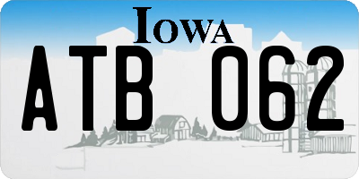 IA license plate ATB062