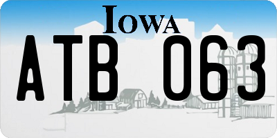 IA license plate ATB063