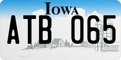 IA license plate ATB065