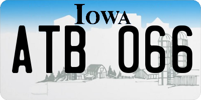 IA license plate ATB066