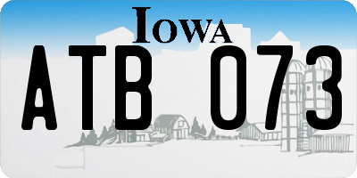 IA license plate ATB073