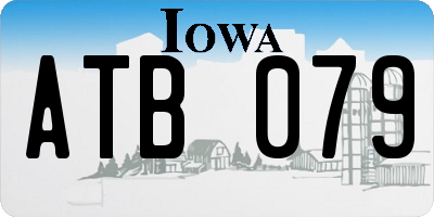 IA license plate ATB079