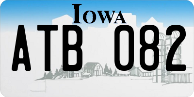 IA license plate ATB082