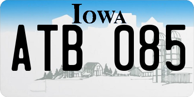 IA license plate ATB085