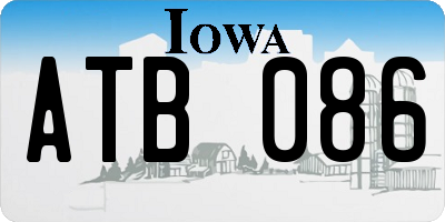 IA license plate ATB086