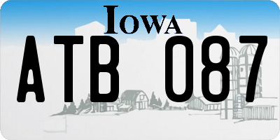 IA license plate ATB087