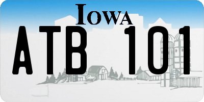 IA license plate ATB101