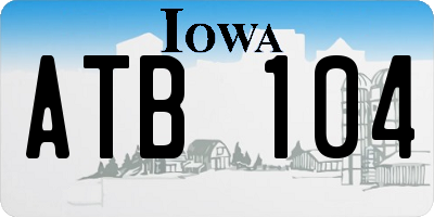 IA license plate ATB104