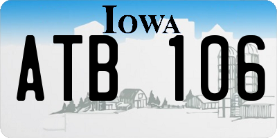 IA license plate ATB106