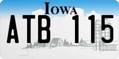 IA license plate ATB115