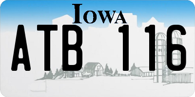 IA license plate ATB116