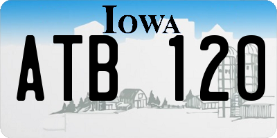IA license plate ATB120