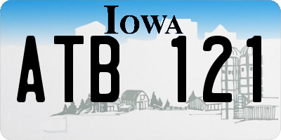 IA license plate ATB121