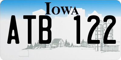 IA license plate ATB122