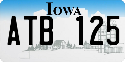 IA license plate ATB125