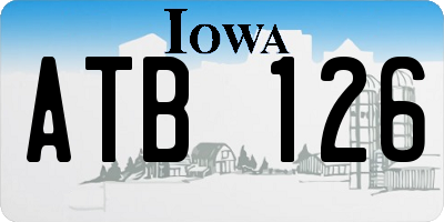 IA license plate ATB126