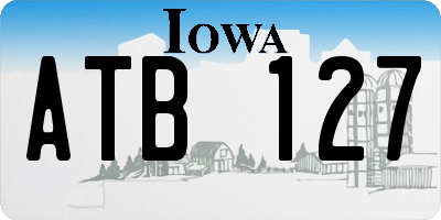 IA license plate ATB127