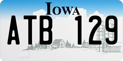IA license plate ATB129
