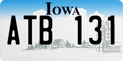 IA license plate ATB131