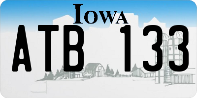 IA license plate ATB133