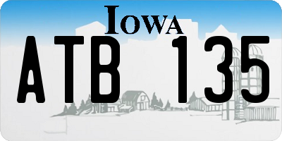IA license plate ATB135