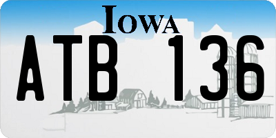 IA license plate ATB136