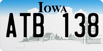 IA license plate ATB138