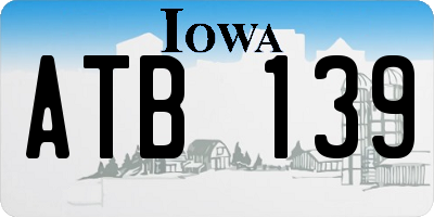 IA license plate ATB139