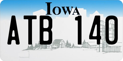 IA license plate ATB140