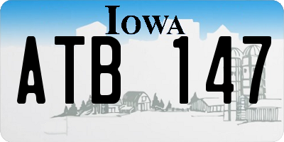 IA license plate ATB147
