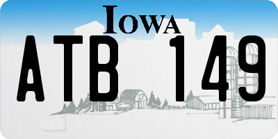 IA license plate ATB149