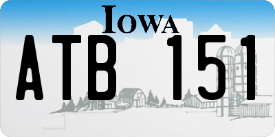 IA license plate ATB151