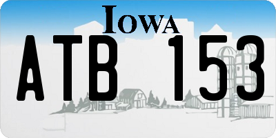 IA license plate ATB153