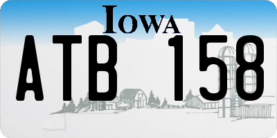 IA license plate ATB158