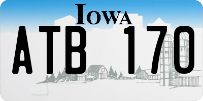 IA license plate ATB170