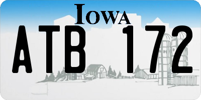 IA license plate ATB172