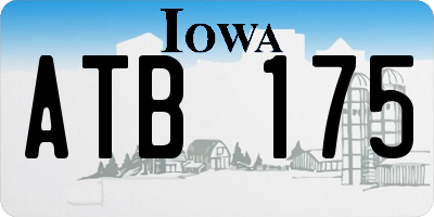 IA license plate ATB175