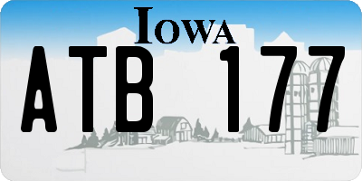 IA license plate ATB177