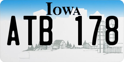 IA license plate ATB178