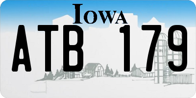 IA license plate ATB179