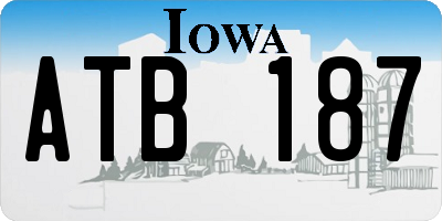 IA license plate ATB187