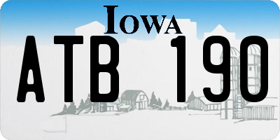 IA license plate ATB190