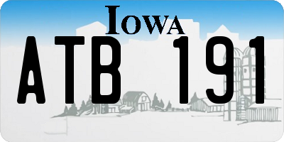 IA license plate ATB191