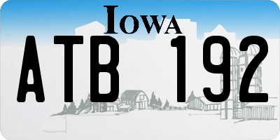 IA license plate ATB192
