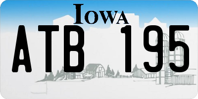IA license plate ATB195