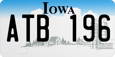 IA license plate ATB196
