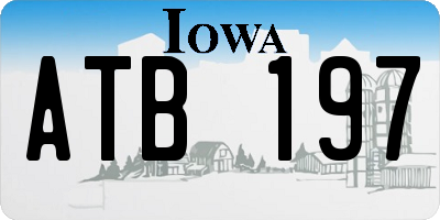 IA license plate ATB197
