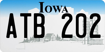 IA license plate ATB202