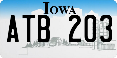 IA license plate ATB203