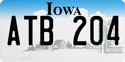 IA license plate ATB204